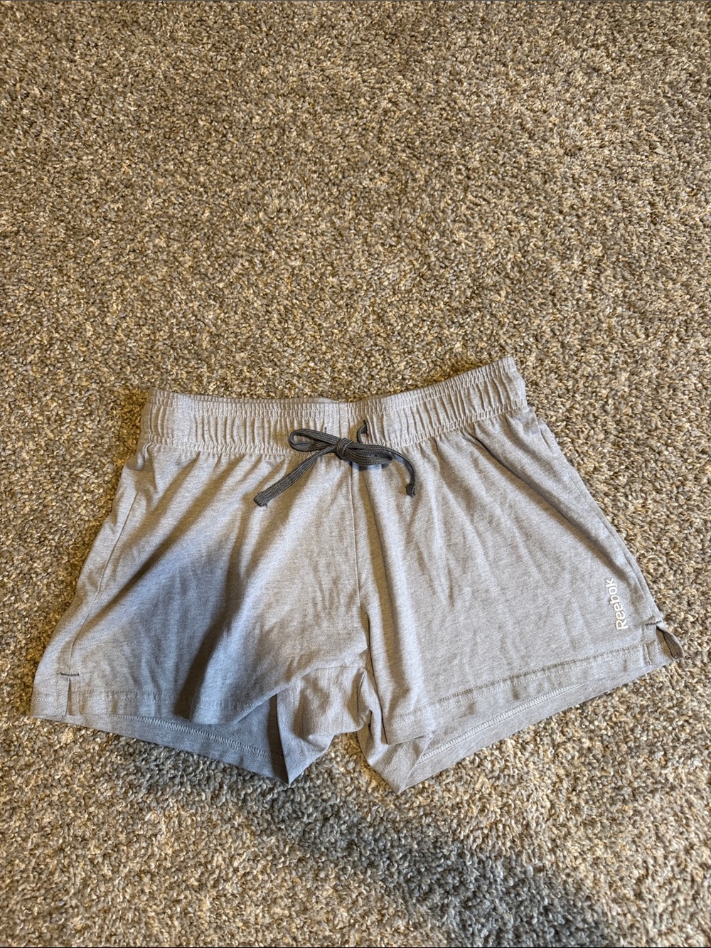 Reebok Gray Women's Athletic Lounge Shorts with Drawstring